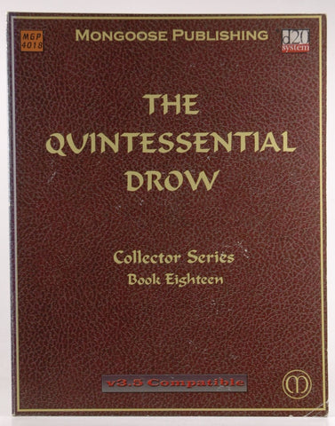 The Quintessential Drow (Dungeons & Dragons d20 3.0 Fantasy Roleplaying), by Witt, Sam