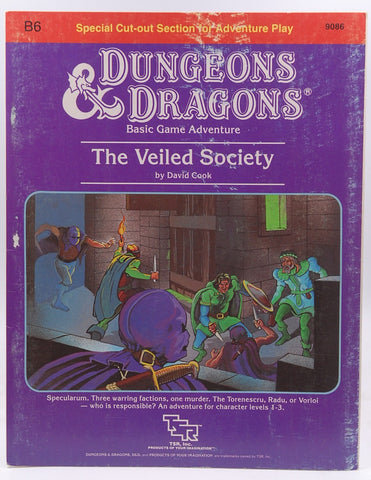 The Veiled Society (Dungeons & Dragons Module B6), by David Cook