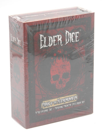 Infinite Black Elder Dice: Mark of The Necronomicon (Red/Blue), by