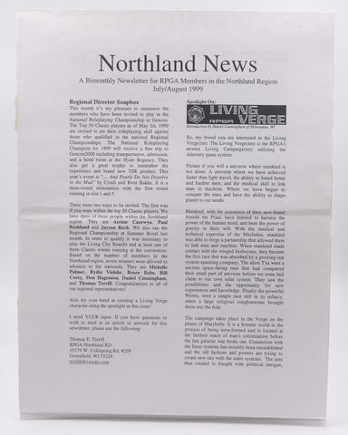 Northland News RPGA D&D Newsletter #2 July/August 1999, by Various