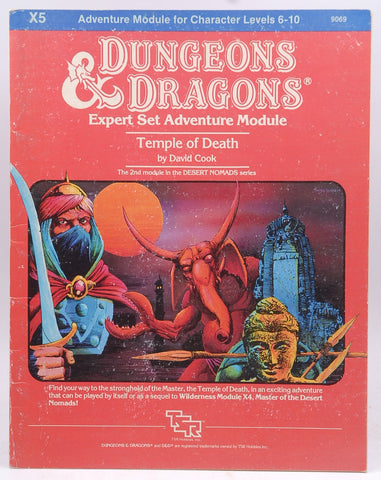 Temple of Death (D&D Expert Set Adventure, X5, 9069), by Cook, David