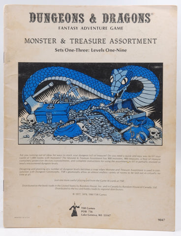 Dungeons & Dragons Monster & Treasure Assortment: Set One-Three: Levels One-Nine, by