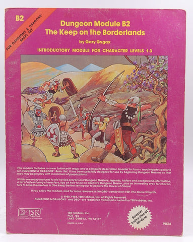 D&D B/X B2 The Keep on the Borderlands, by Gary Gygax