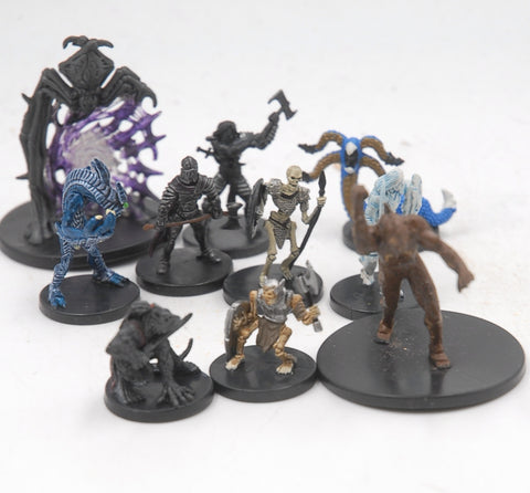 10 D&D Minis Phaseweb Spider, Soldier, Skeleton, Dread Warrior, Wererat Rogue, More, by None