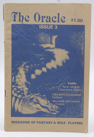 The Oracle Issue 3 Magazine Zine of Fantasy and Role Playing D&D, by Chris Bigelow, et al