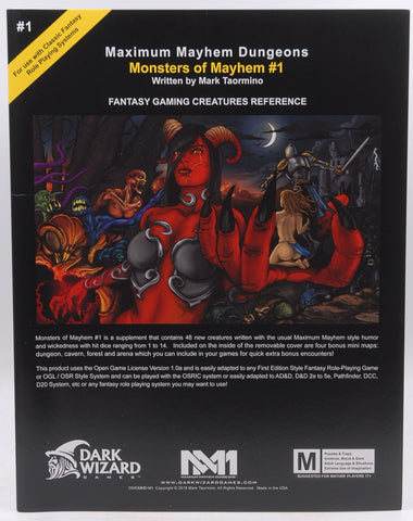Maximum Mayhem Dungeons Monsters of Mayhem #1, by Mark Taormino