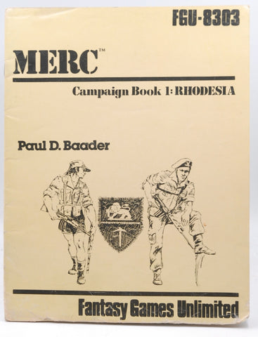 MERC: Campaign Book One: Rhodesia, by Paul D. Baader