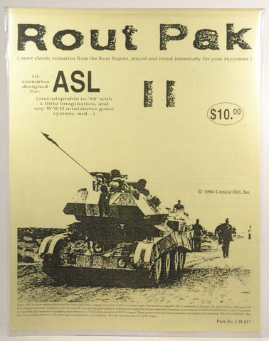Rout Pak II (more classic scenarios) ASL Rout Report, by