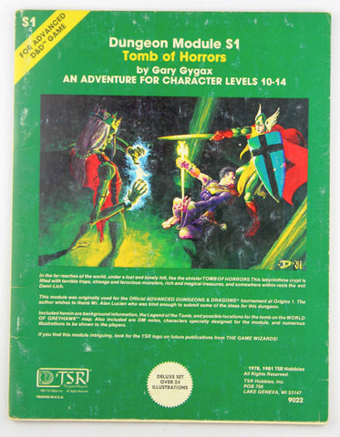 AD&D S1 Tomb of Horrors Mild Rubbing, by Gary Gygax  