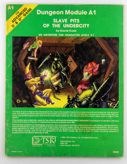AD&D A1 Slave Pits of the Undercity Underlining, by David Cook  