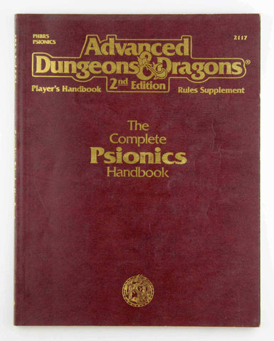 The Complete Psionics Handbook: Player's Handbook Rules Supplement, Dungeons & Dragons (2nd Edition), by Steve Winter  