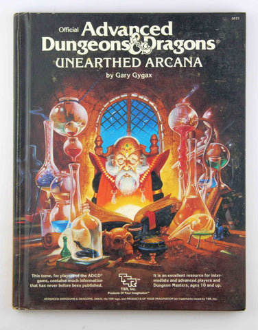 Official Advanced Dungeons and Dragons, Unearthed Arcana, by Gary Gygax  