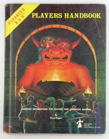 AD&D Players Handbook 6th Print Original Cover, by Gary Gygax  