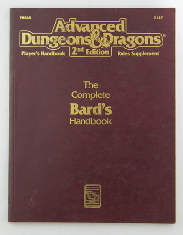 The Complete Bard's Handbook (Advanced Dungeons & Dragons Player's Handbook Rules Supplement, PHBR7, 2127), by Blake Mobley  