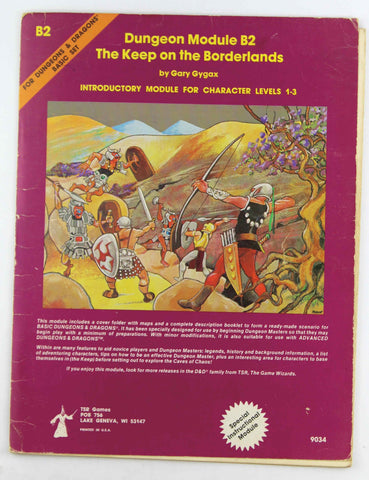 The Keep on the Borderlands (Dungeons & Dragons Module B2), by Gygax, Gary  