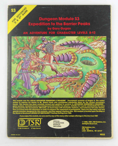 AD&D Expedition to the Barrier Peaks VG+, by Gary Gygax  