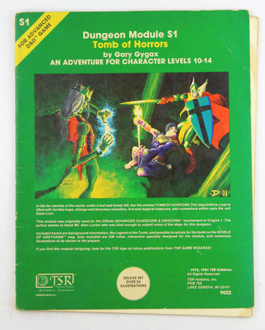 Tomb of Horrors (Advanced Dungeons & Dragons Module S1), by Gary Gygax  