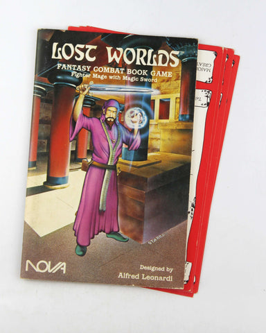 LOST WORLDS - FANTASY COMBAT BOOK GAME - FIGHTER MAGE WITH MAGIC SWORD (Heroes and monsters of medieval mythology, NOVA, 1008), by Alfred Leonardi  