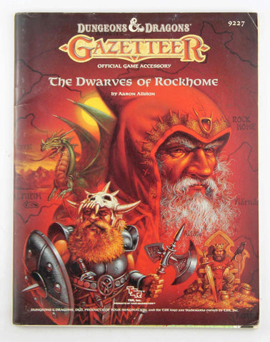 D&D Gazetteer The Dwarves of Rockhome w/Map, by Aaron Allston  