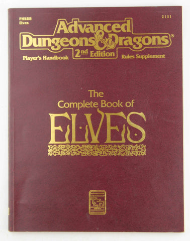 The Complete Book of Elves (Advanced Dungeons & Dragons, Player's Handbook Rules Supplement #2131, by Colin McComb  