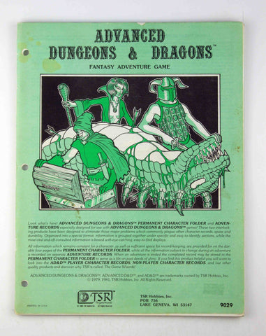 AD&D Permanent Character Folder and Adventure Records, by Staff  