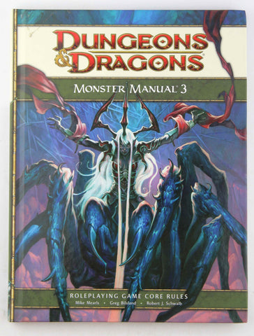 Monster Manual 3: A 4th Edition D&D Core Rulebook (Dungeons & Dragons 4th edition), by Mike Mearls, Greg Bilsland, Robert J. Schwalb  