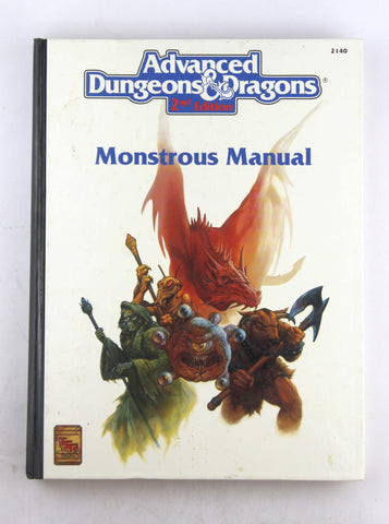 Monstrous Manual (AD&D 2nd Ed Fantasy Roleplaying Accessory, 2140), by   