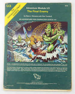 AD&D U3 The Final Enemy G+, by Browne, Turnbull  