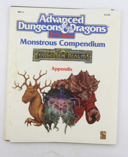 AD&D 2e Forgotten Realms Appendix Monstrous Compendium, by Various  