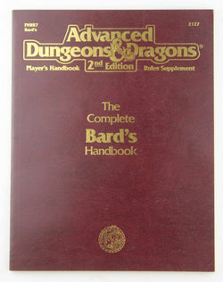 The Complete Bard's Handbook (Advanced Dungeons & Dragons Player's Handbook Rules Supplement, PHBR7, 2127), by Blake Mobley  