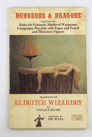 D&D Supplement III Eldritch Wizardry, by Gygax, Blume  