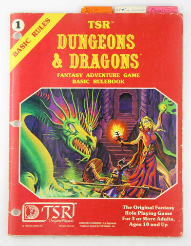 Dungeons & Dragons Fantasy Adventure Game: Basic Rulebook G+, by Moldvay  