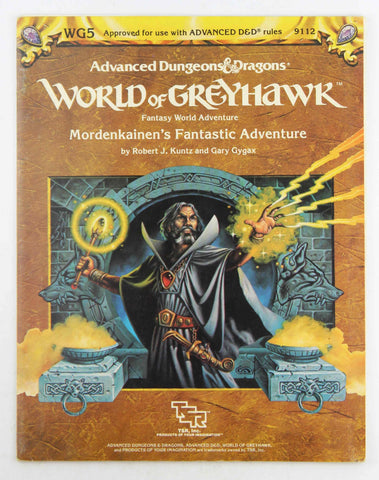 AD&D Greyhawk WG5 Mordenkainen's Fantastic Adventure VG TSR, by Robert J Kuntz, Gary Gygax  