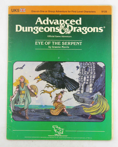 AD&D UK5 Eye of the Serpent G+ Spine Creases, by Morris  
