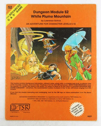 AD&D S2 White Plume Mountain VG, by Lawrence Schick  
