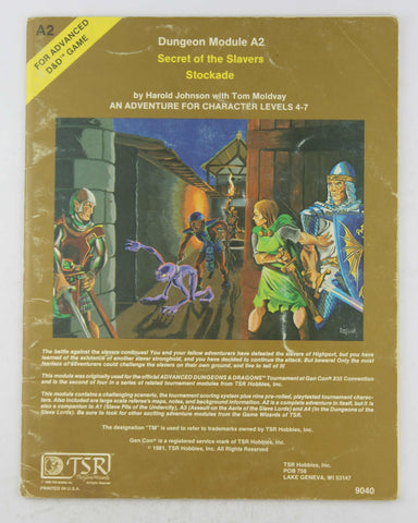 AD&D A2 Secret of the Slavers Stockade G+, by Johnson, et al  