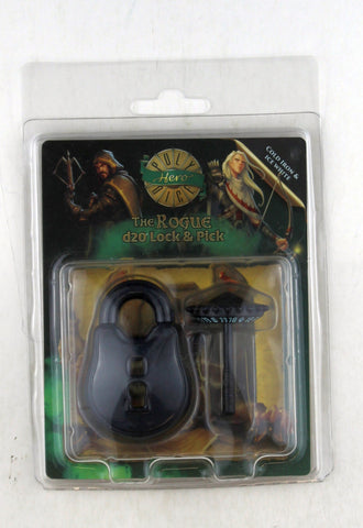 PolyHero Dice: Rogue: d20 Lock & Pick Set: Cold Iron, by None  