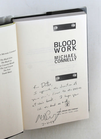 Blood Work, by Connelly, Michael Signed First Edition