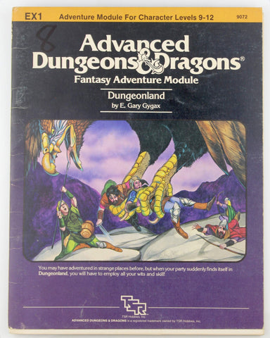 AD&D EX1 Dungeonland Marker, by E Gary Gygax  