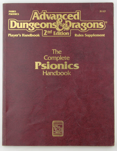 AD&D 2e The Complete Psionics Handbook VG, by Steve Winter  