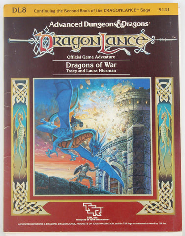 AD&D DL8 Dragons of War w/Map, by Tracy and Laura Hickman  