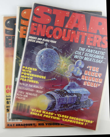 3 Issues of Star Encounters Magazine Apr Jun Aug 1978, by In House  