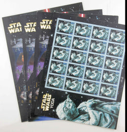 4 Sheets of Star Wars 41 Cents Stamps 2007, by USPS  