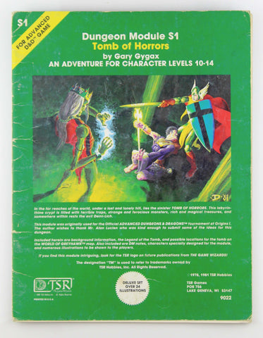 AD&D S1 Tomb of Horrors G+ Complete, by Gary Gygax  