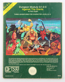 G1-2-3 AD&D Against the Giants VG, by Gary Gygax  