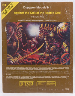 Against the Cult of the Reptile God: An Adventure for Character, Levels 1-3 (Advanced Dungeons & Dragons Module, No. N1), by Niles, Douglas  