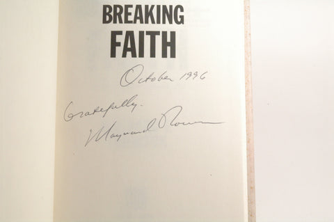 Breaking Faith: Featuring Nason Nichols, P.I., by Thomson, Maynard F. Signed First Edition