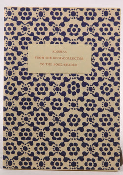Address From the Book Collector to the Book Reader, by BERESFORD, James  