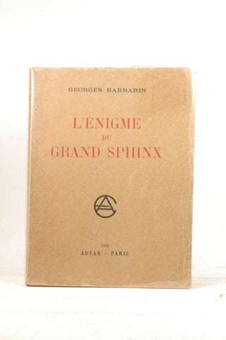 L'?nigme su grand sphinx., by BARBARIN, georges  