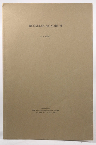 Rosaliae Signorum, by A. S. Hoey  